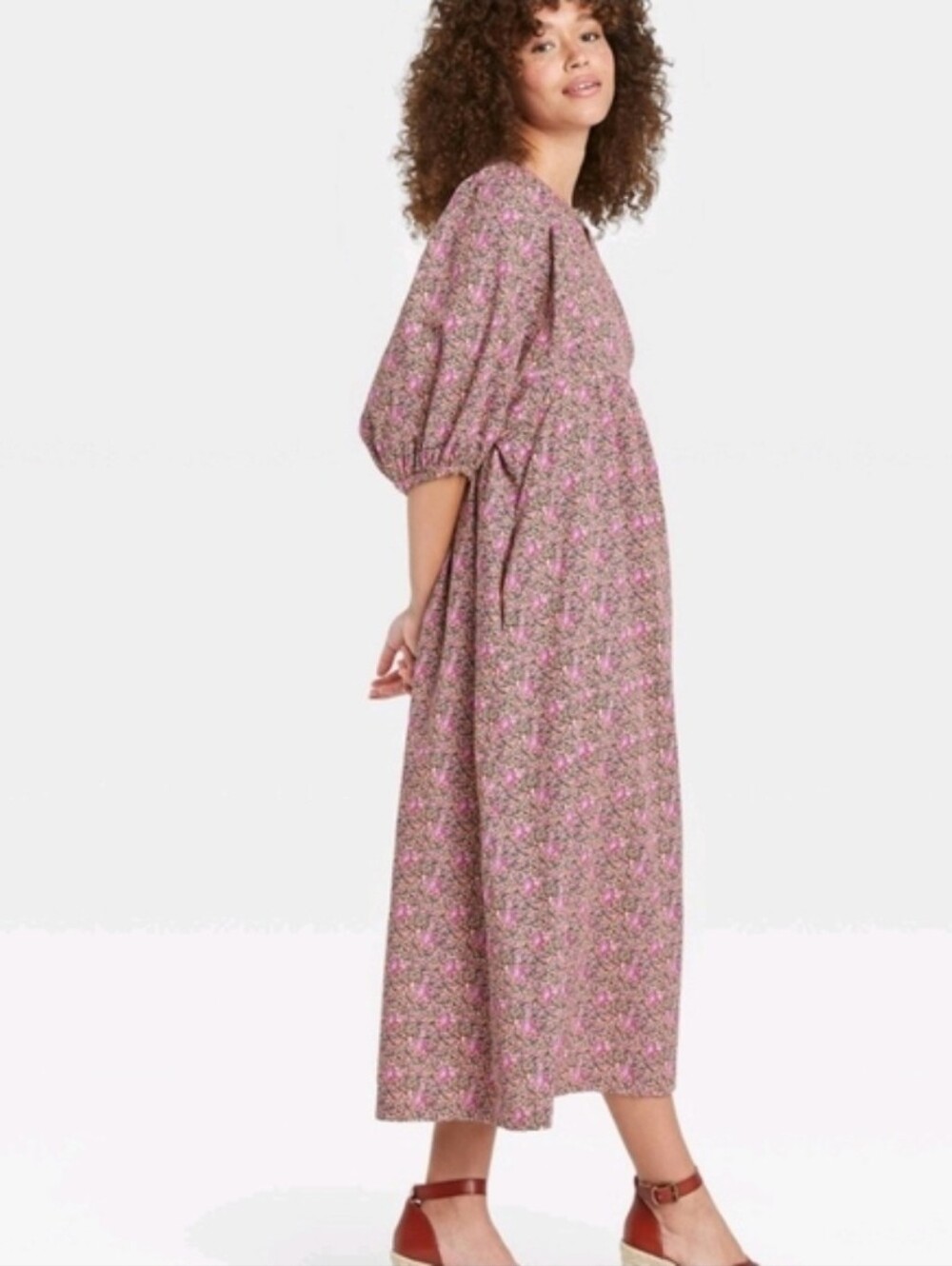 Universal Thread Pink Floral Midi Dress